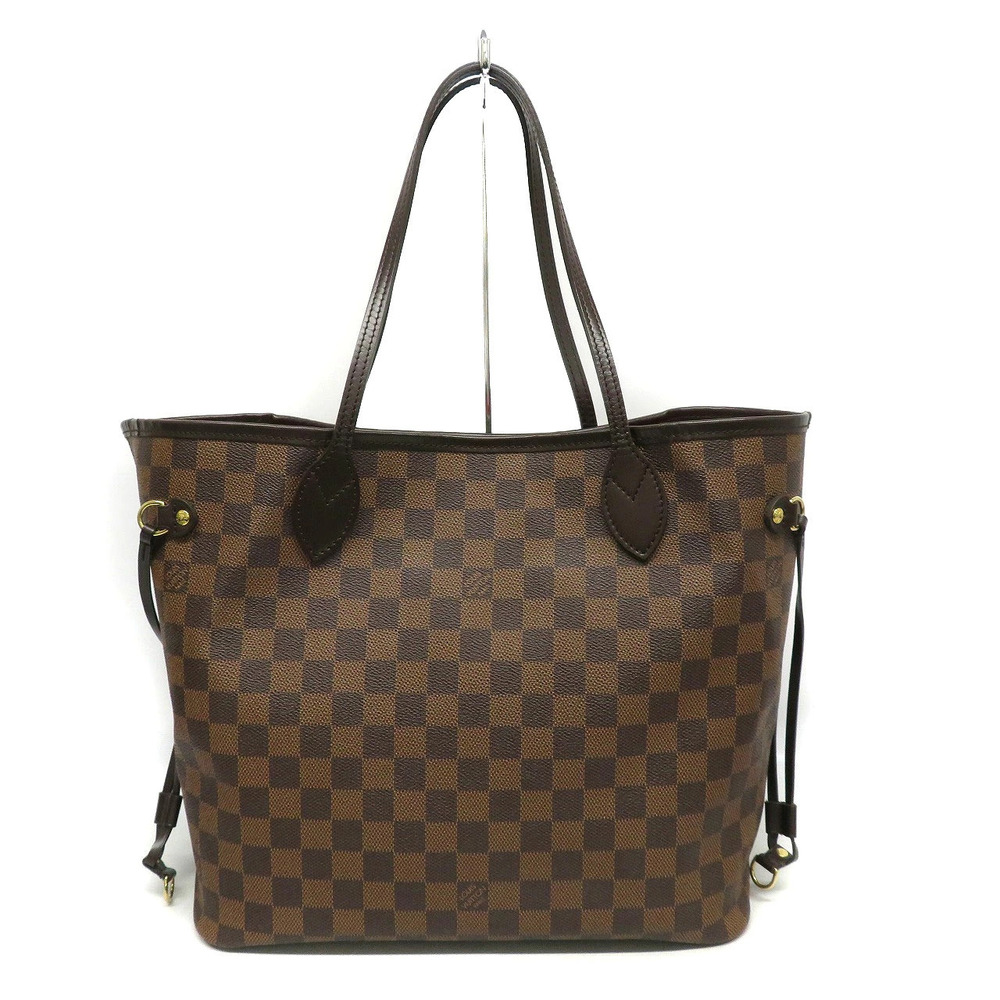 Louis Vuitton Neverfull Damier Ebene Shoulder Bag Brown